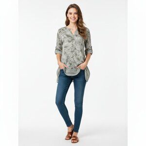 4 Love and Liberty by Johnny Was silk sheer tunic size large